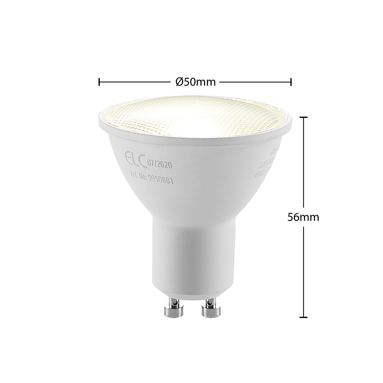 ELC LED reflector GU10 5W 10-pack 4000K 120°