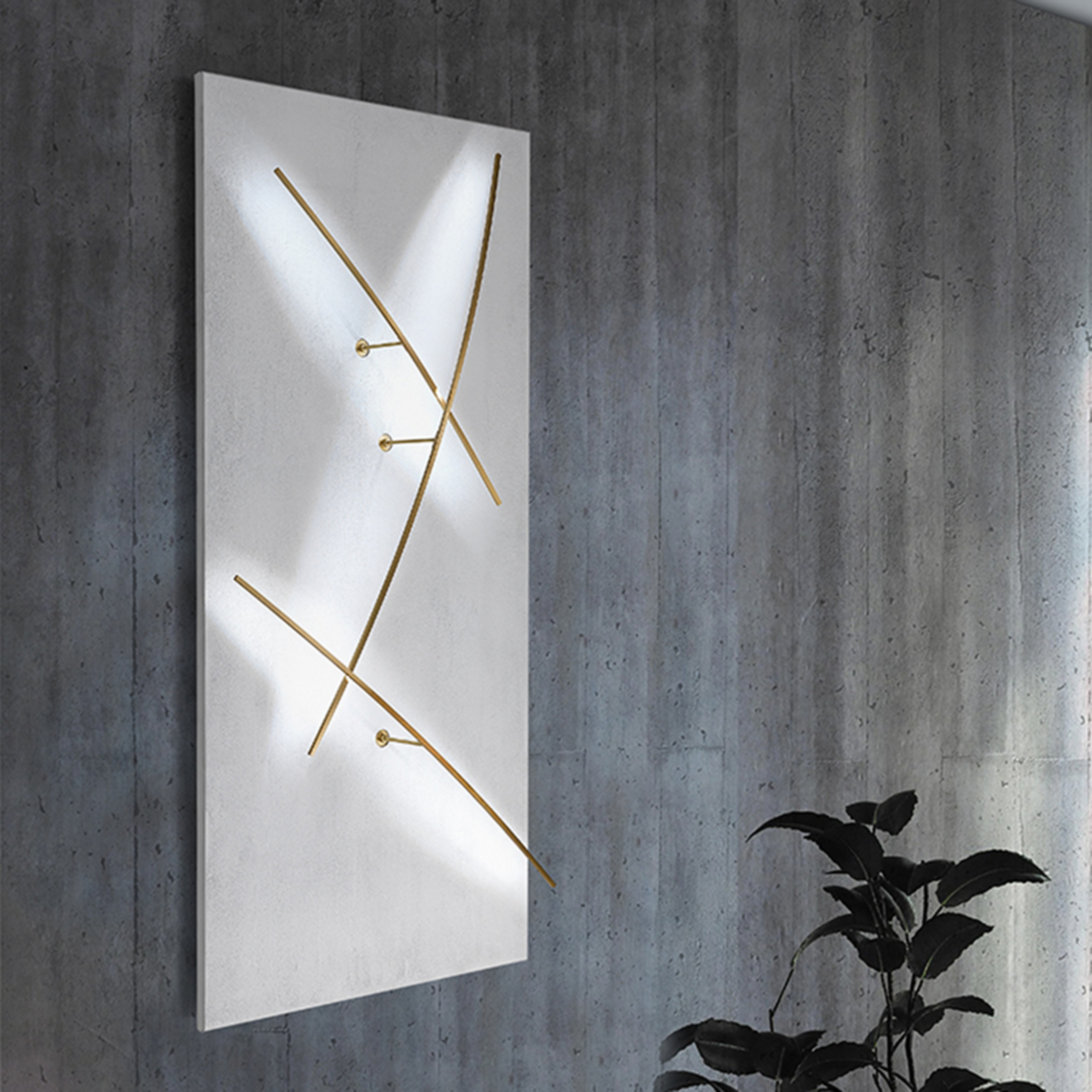ICONE Albatros applique murale 927 145cm blanc/laiton