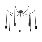 SEGULA Hängeleuchte Spyder 7 Wave, schwarz, 7-flammig