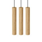 UMAGE Chimes Cluster 3 hanging light, light oak