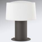 Muffin pillar light, fluted lampshade, 25.9 cm