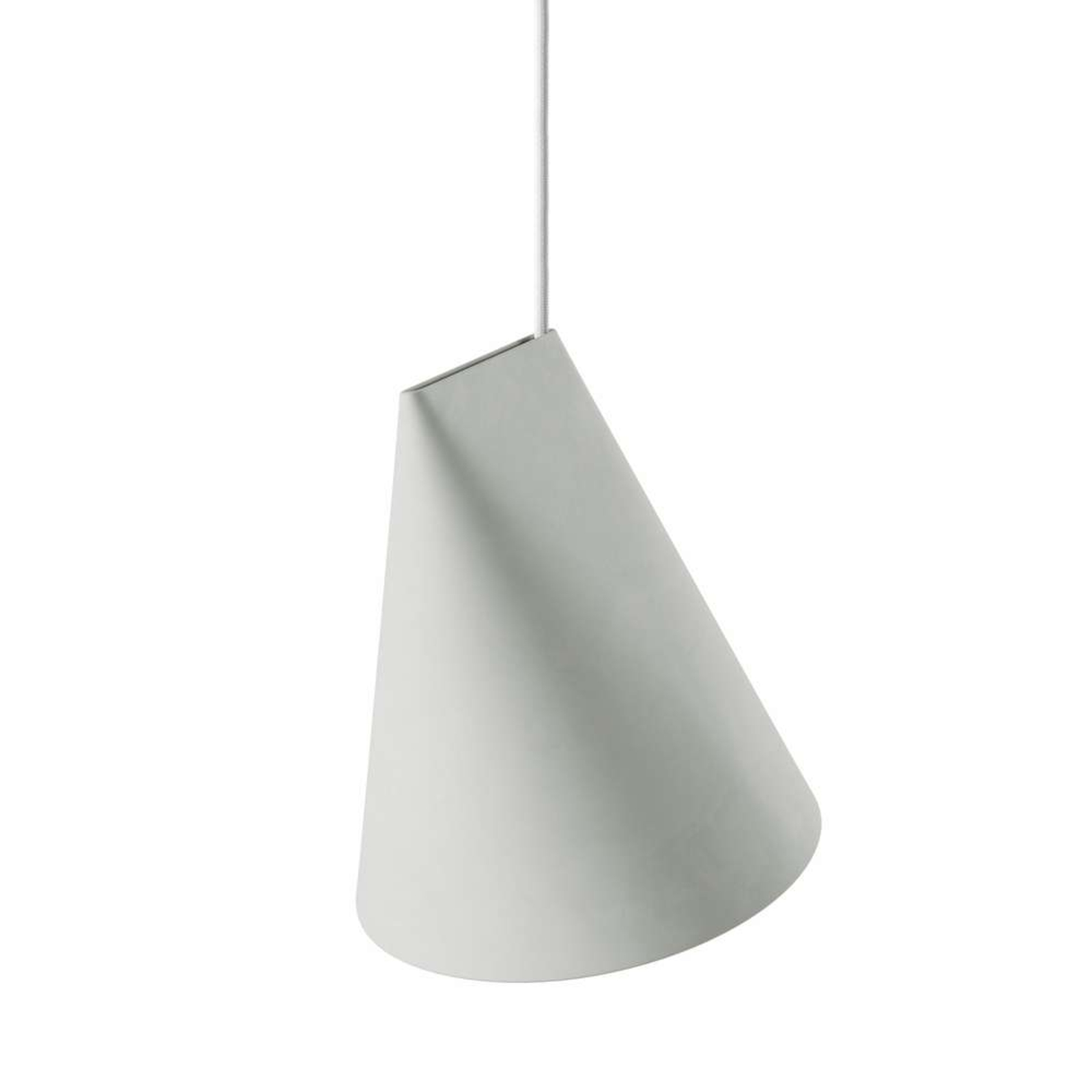 Ceramic Wide Pendant Light Grey - Moebe