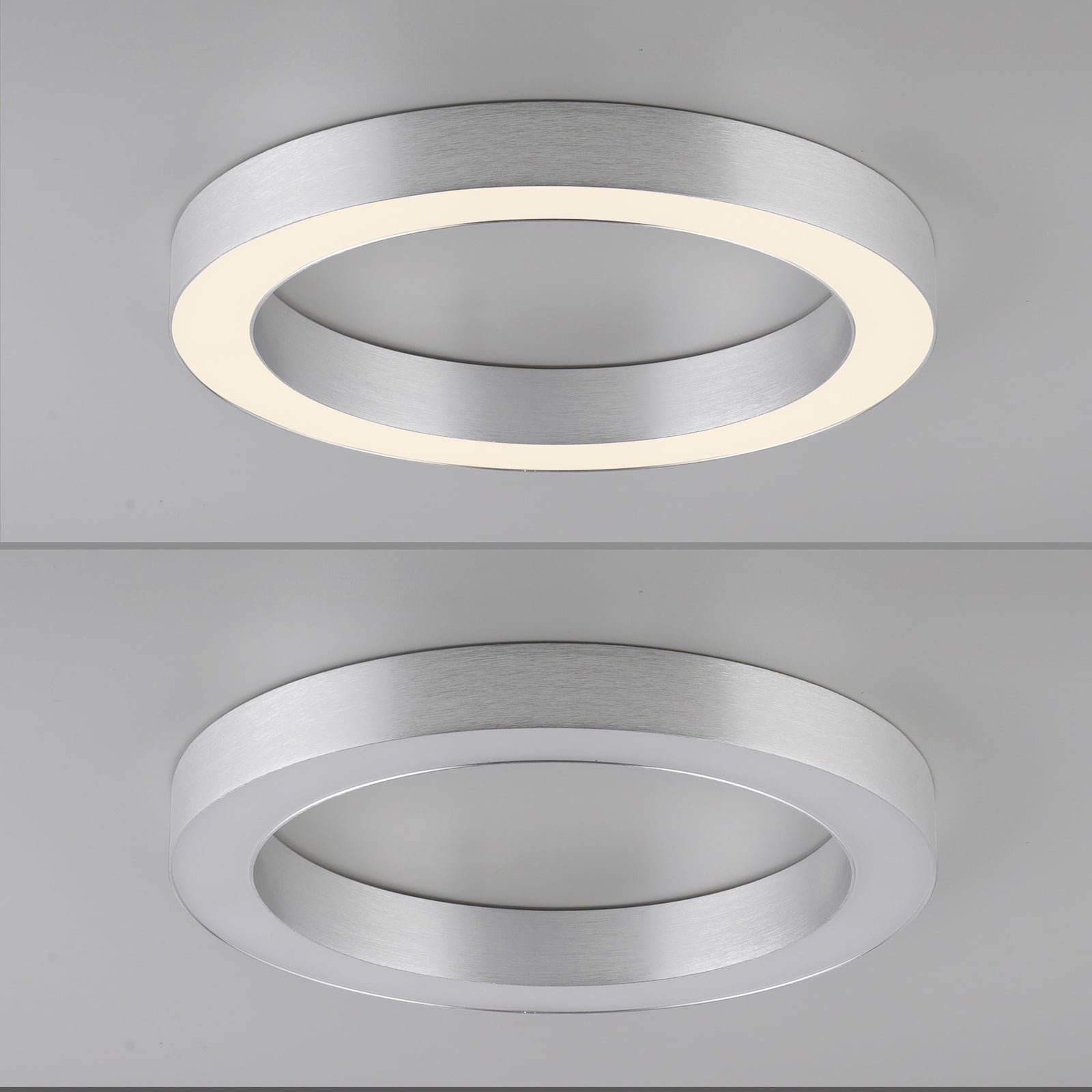 Lines LED-Deckenlampe, Ø 35 cm, silberfarben, CCT - PURE