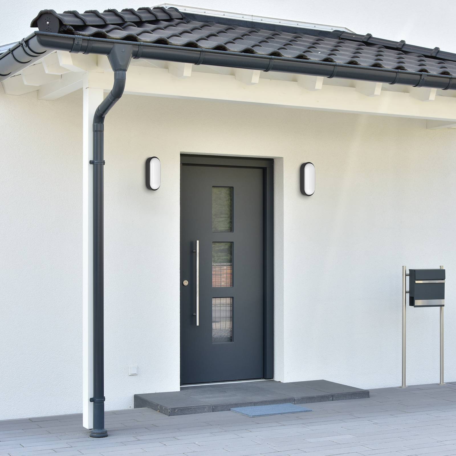 MEGATRON kinkiet zewnętrzny LED Zella Neo XL Sensor czarna IP54