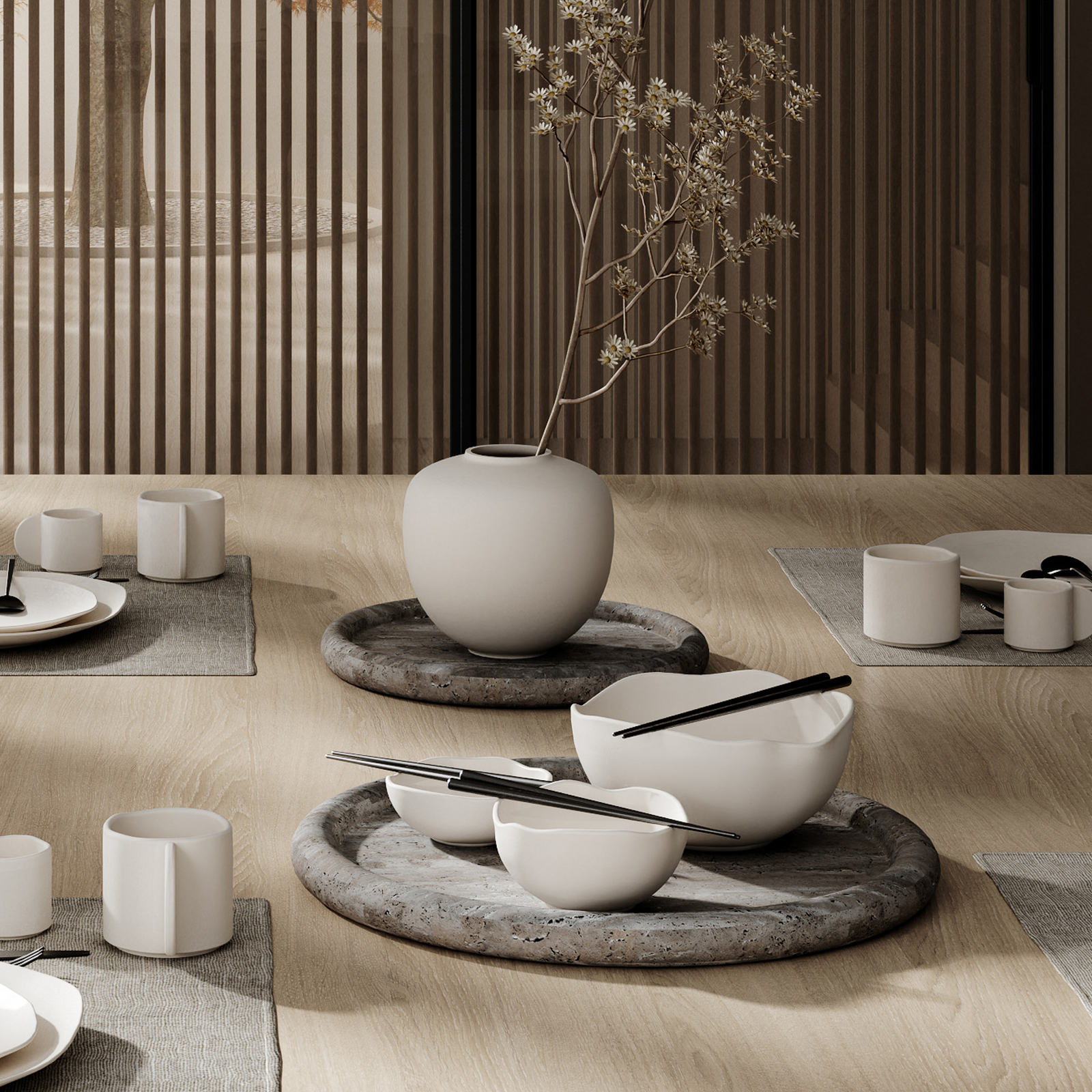 Miska Native, wysokość 7 cm, zestaw 2 sztuki, biała – 101 Copenhagen