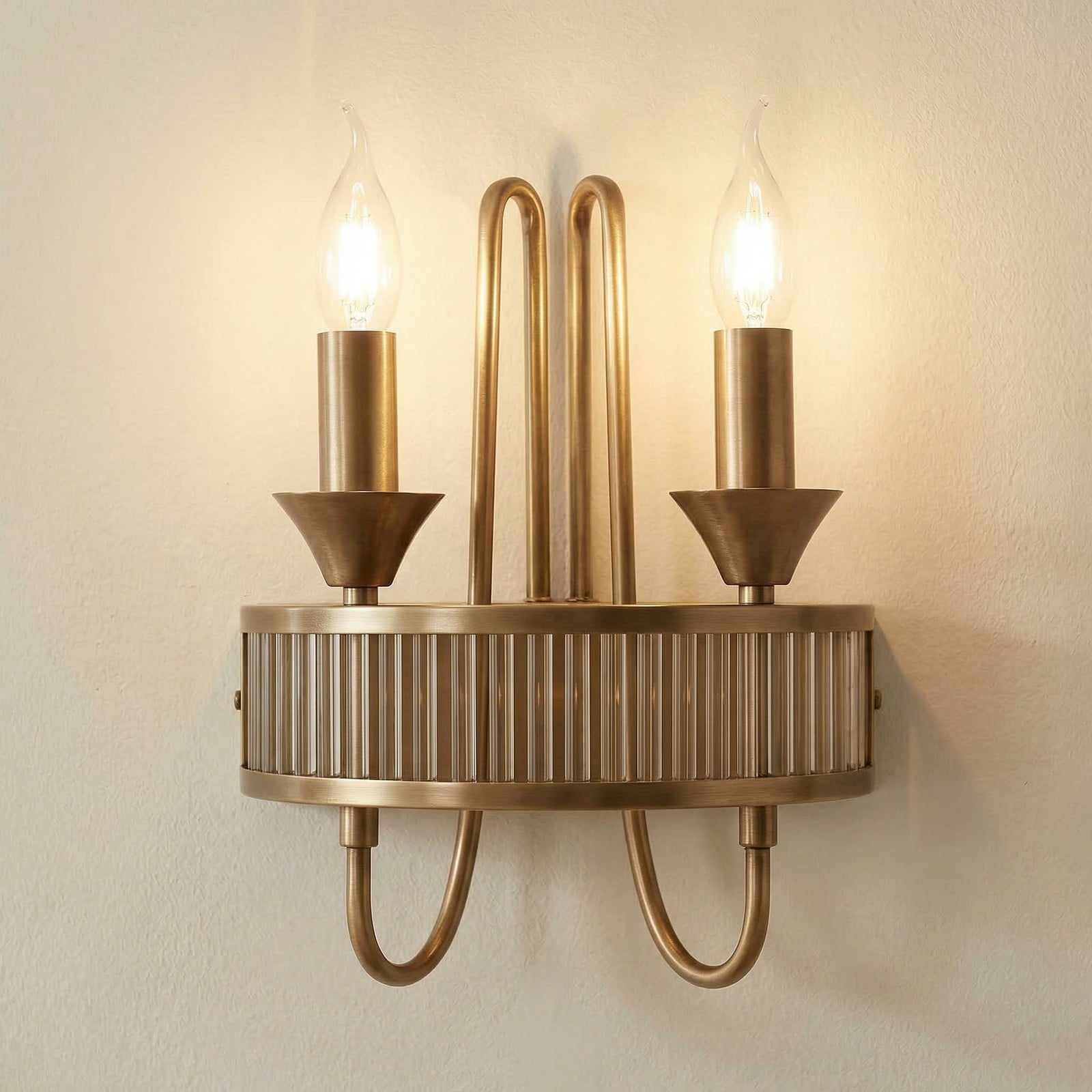 Avonni Aplică de perete AP-1890-2E cu 2 becuri - Camera de zi / sufragerie - Antichitate - aur antic - Metal