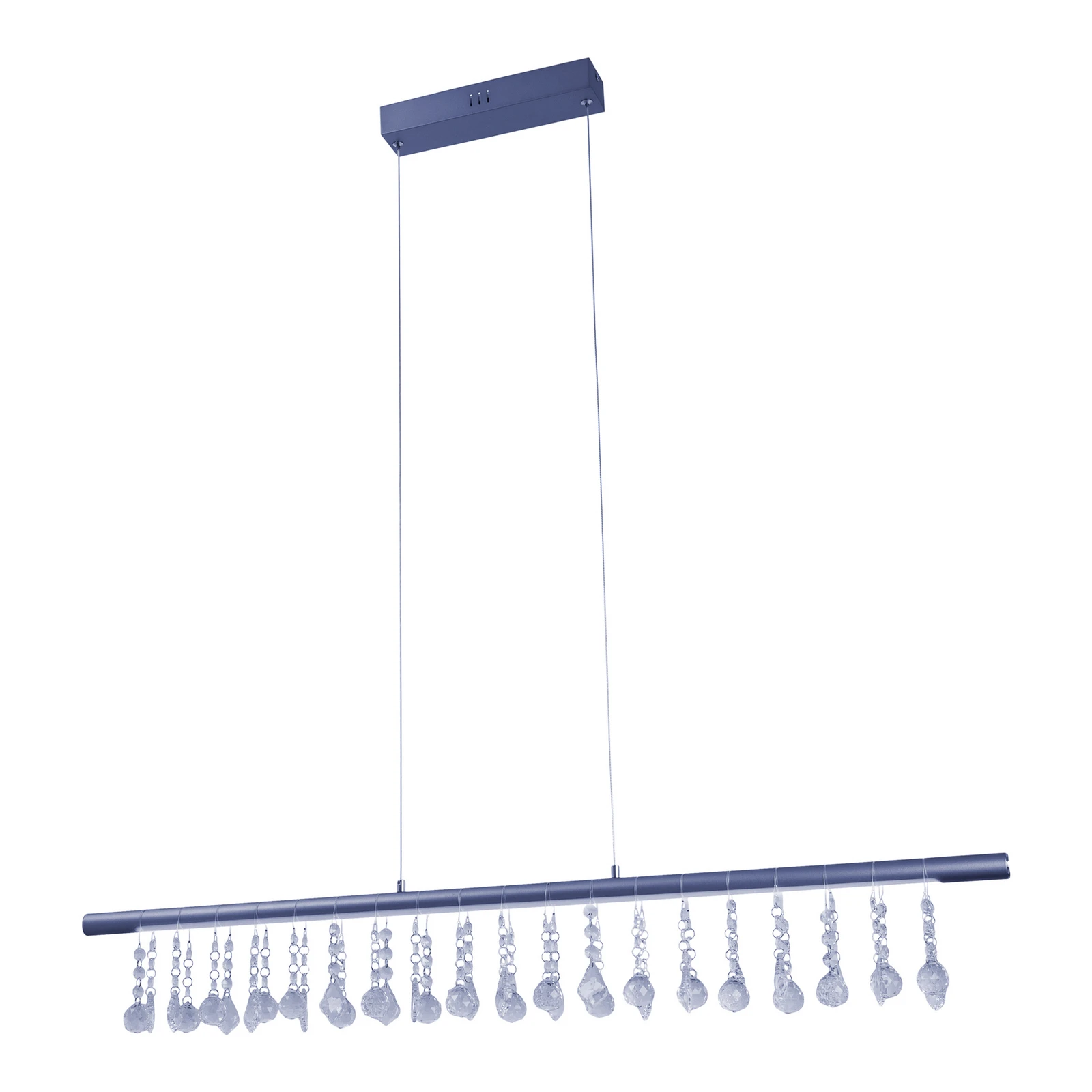 Suspension LED Nobilis, dimmable, gris foncé