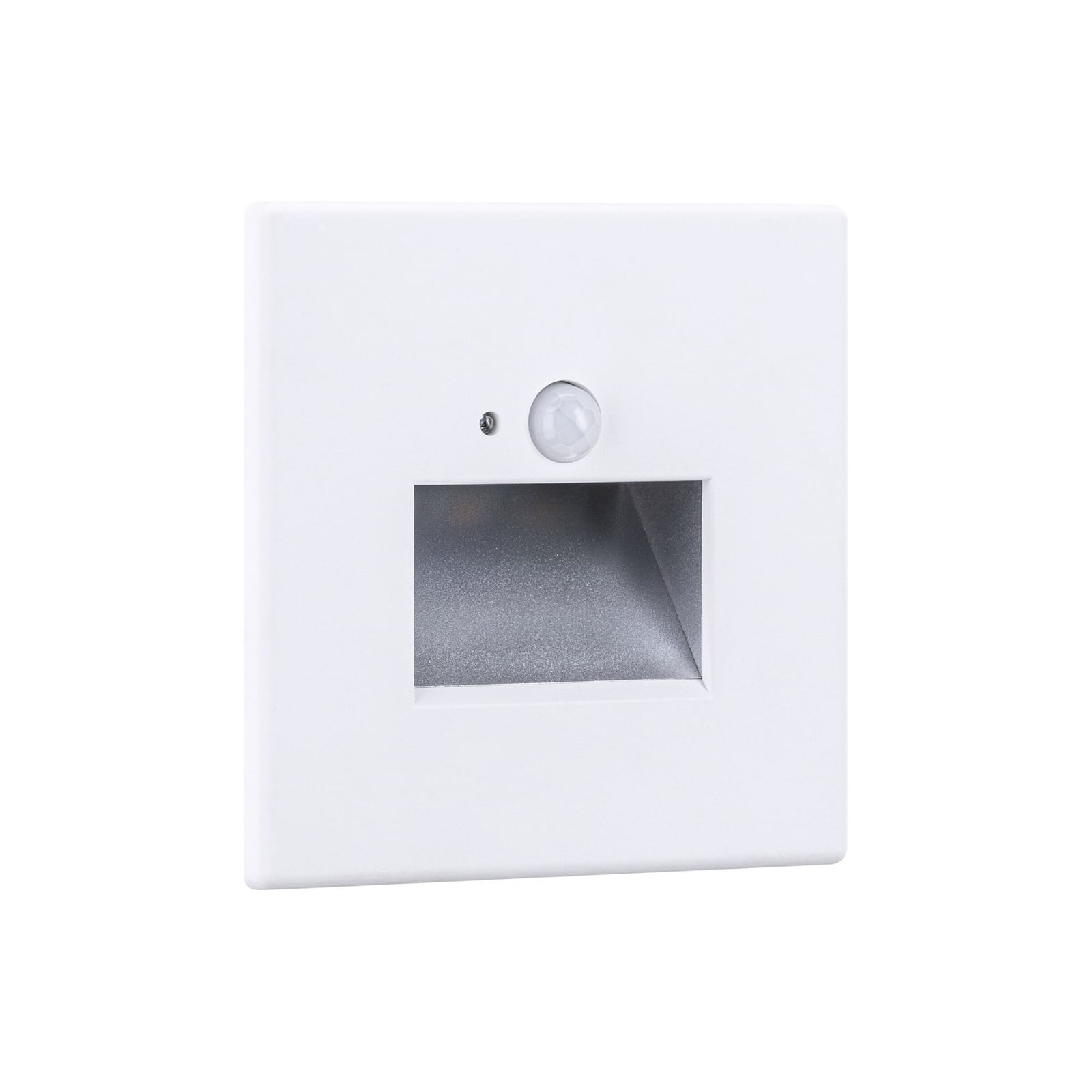 Lampa de perete încastrabilă Edge Quadro LED Square, albă, cu senzor - Paulmann
