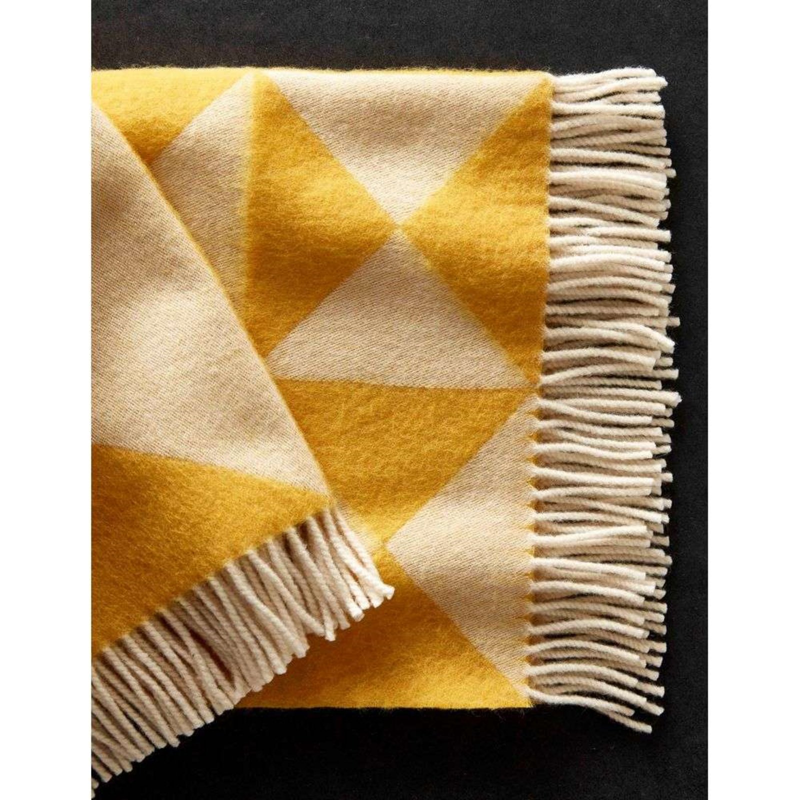 Mirror Throw Wool 130x198 Yellow - Verpan