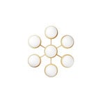 Liila Star Wandlampe, 7-flammig, gold/opal, warmweiß - Nuura