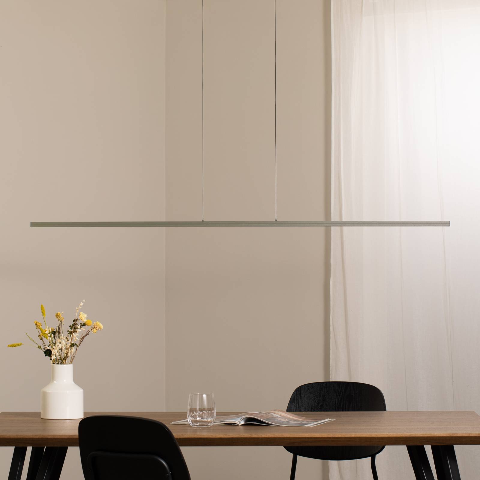 LED-Hängeleuchte BAR, olivgrün, Länge 150 cm, Metall, 32 W günstig online kaufen
