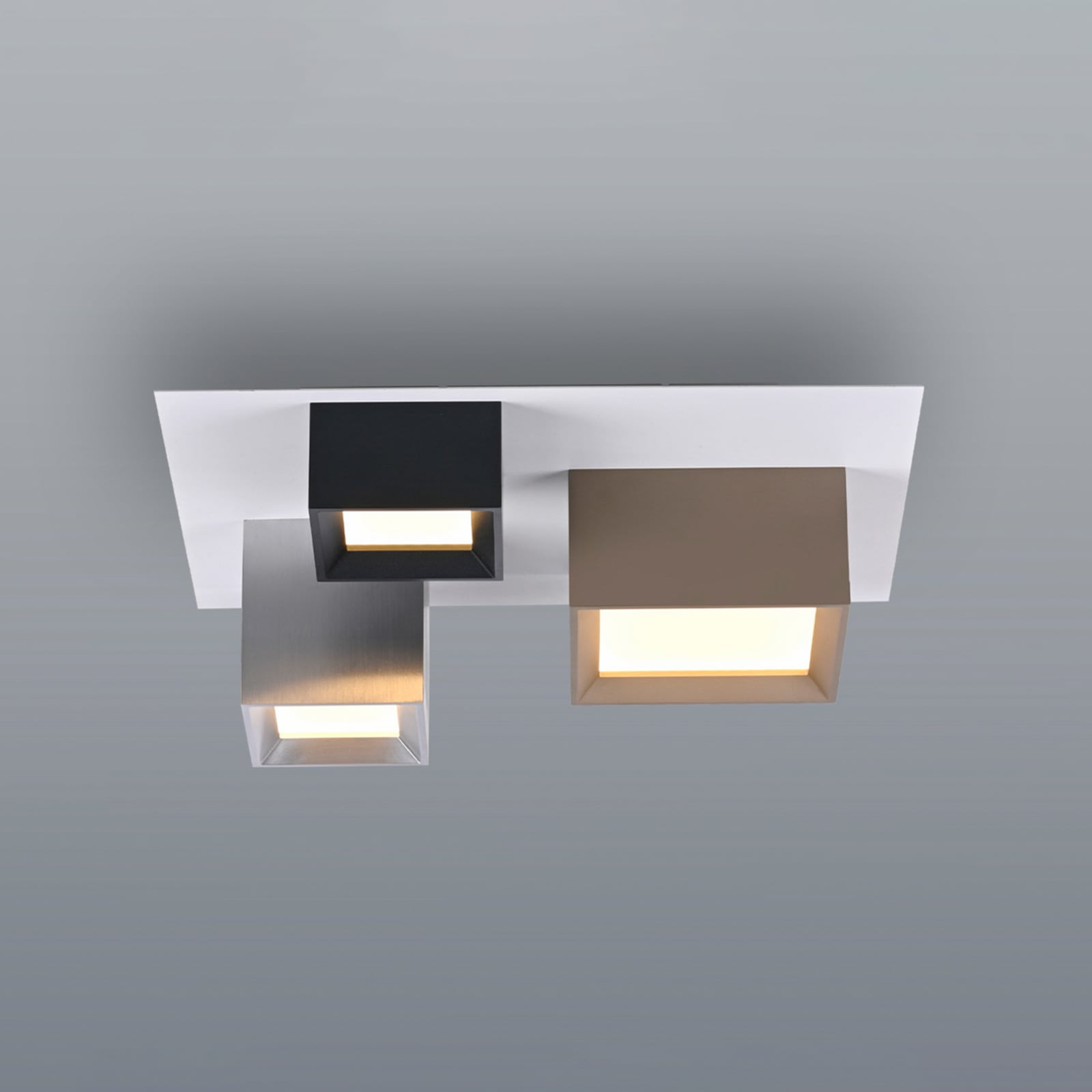 LED-stropna svetilka PURE Manhatten, večbarvna, 3-žarilna, CCT