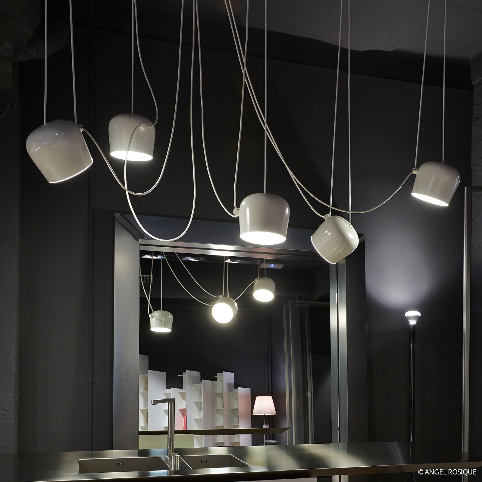 FLOS Aim LED design-hanglamp, wit