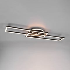LED stropní světlo Twister, otočné, dálkové, černá