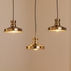 Hengelampe Berceste 9263, 3 lyskilder, gammel messingfarge, E27
