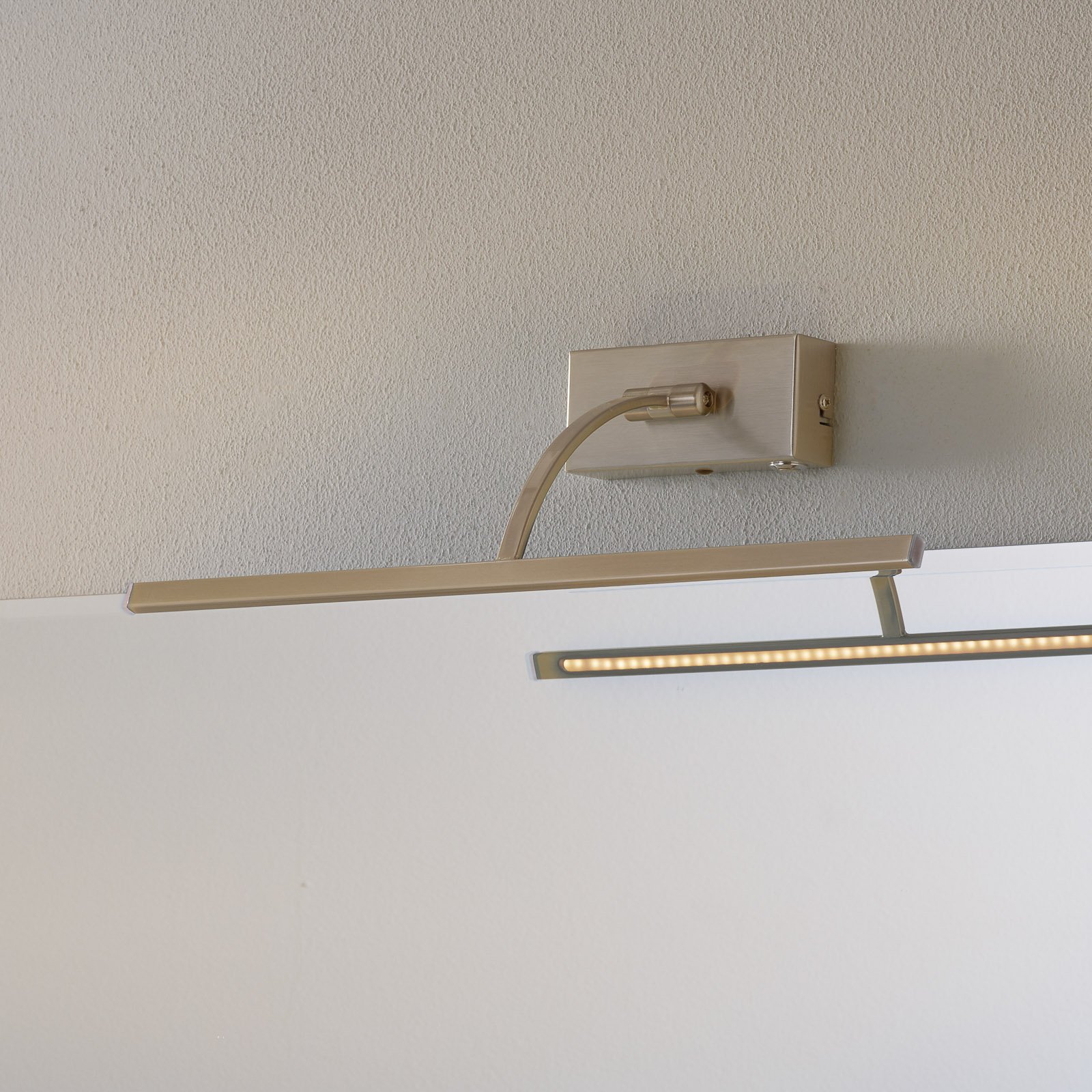 Applique LED Matisse, larga 45 cm, argento