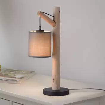 XPLRDROUGE] Lampe à poser métal et abat-jour ajouré