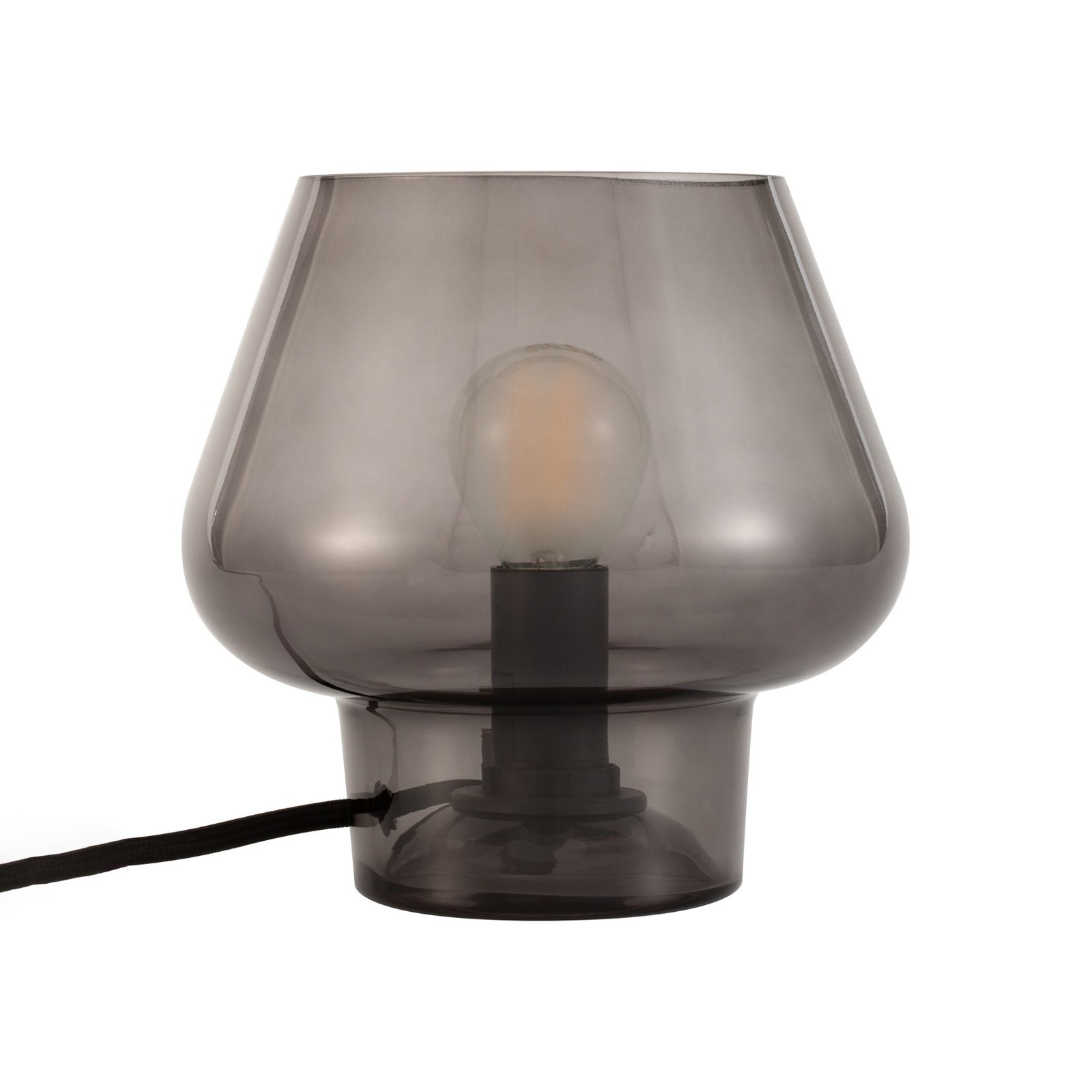 Επιτραπέζιο φωτιστικό Pauleen Crystal Gleam σε καπνιστό γυαλί