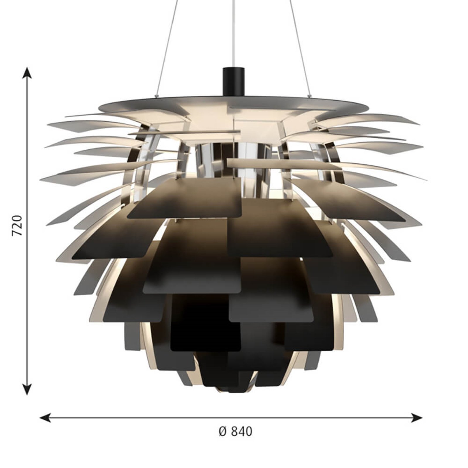 PH Artichoke Lampada a Sospensione Ø840 Black - Louis Poulsen