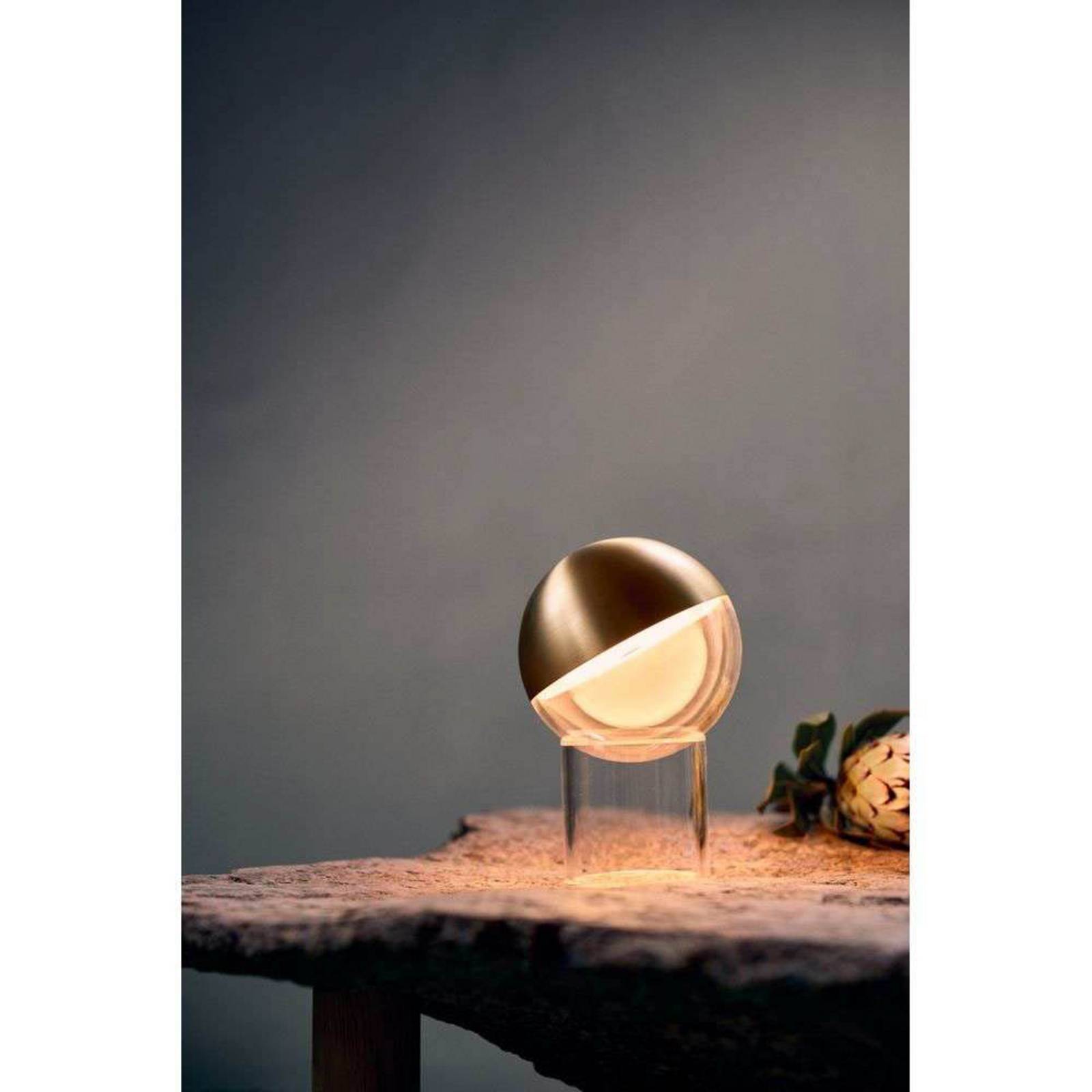  Frandsen Frandsen Led Rechargeable Table Lamp Pila, Brass, 20 Cm, Dimmable 