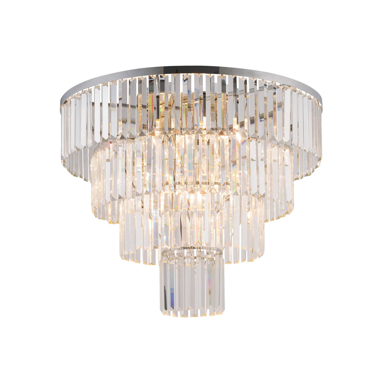 Cristal plafondlamp, transparant/zilver, Ø 71cm