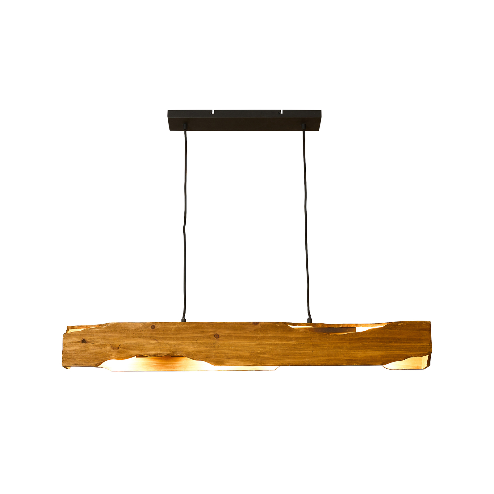Venus hanglamp, bruin, lengte 100 cm, 4-lamps, hout