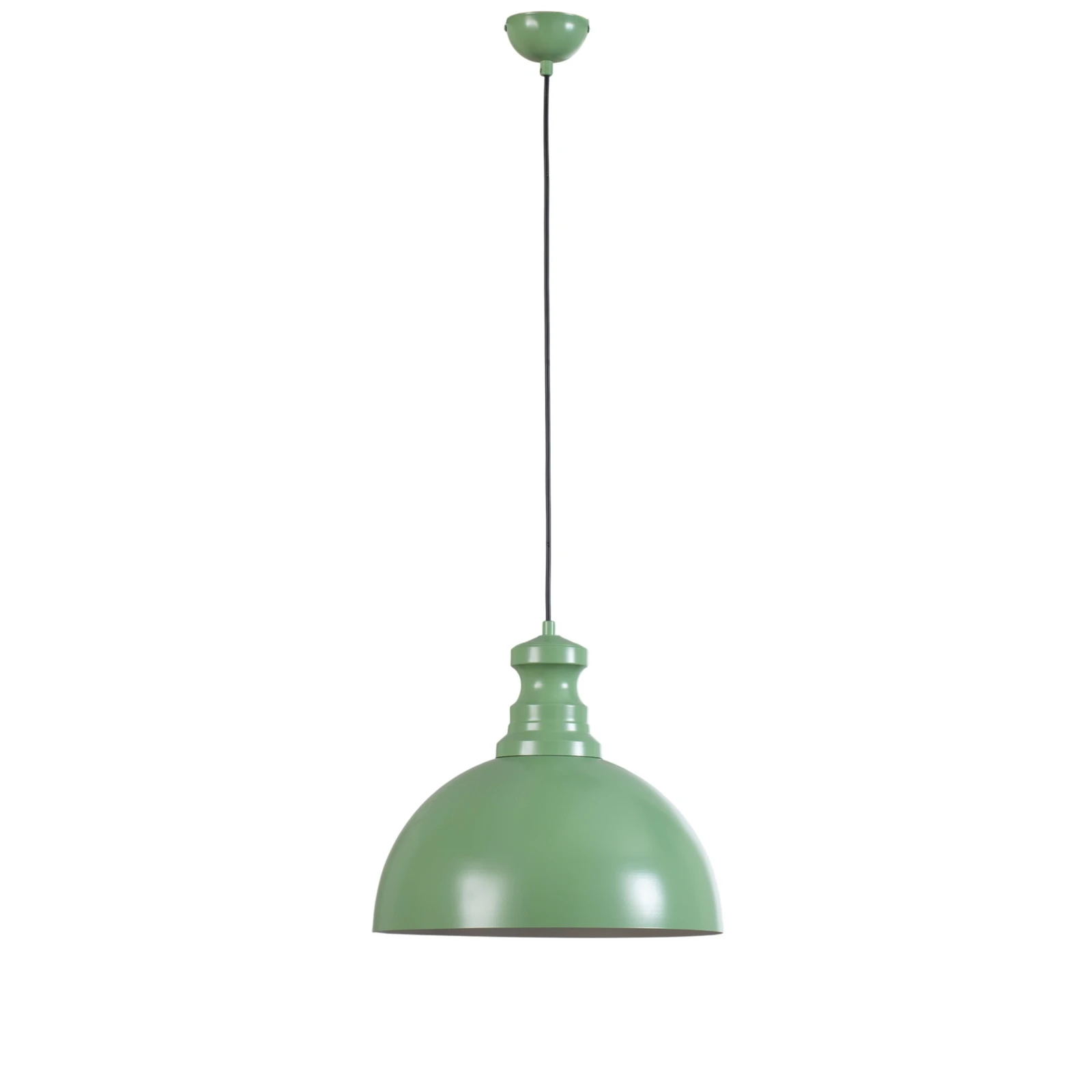 Candeeiro suspenso Kure, verde menta, metal, Ø 40 cm E27