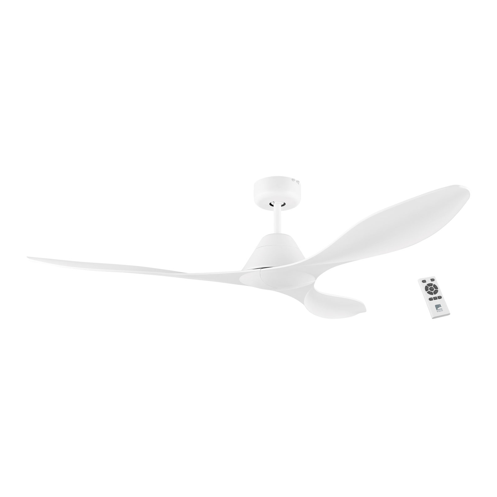 EGLO Nevis ceiling fan in matt white, for Living / Dining Room, ABS plastic, steel, H: 32 cm