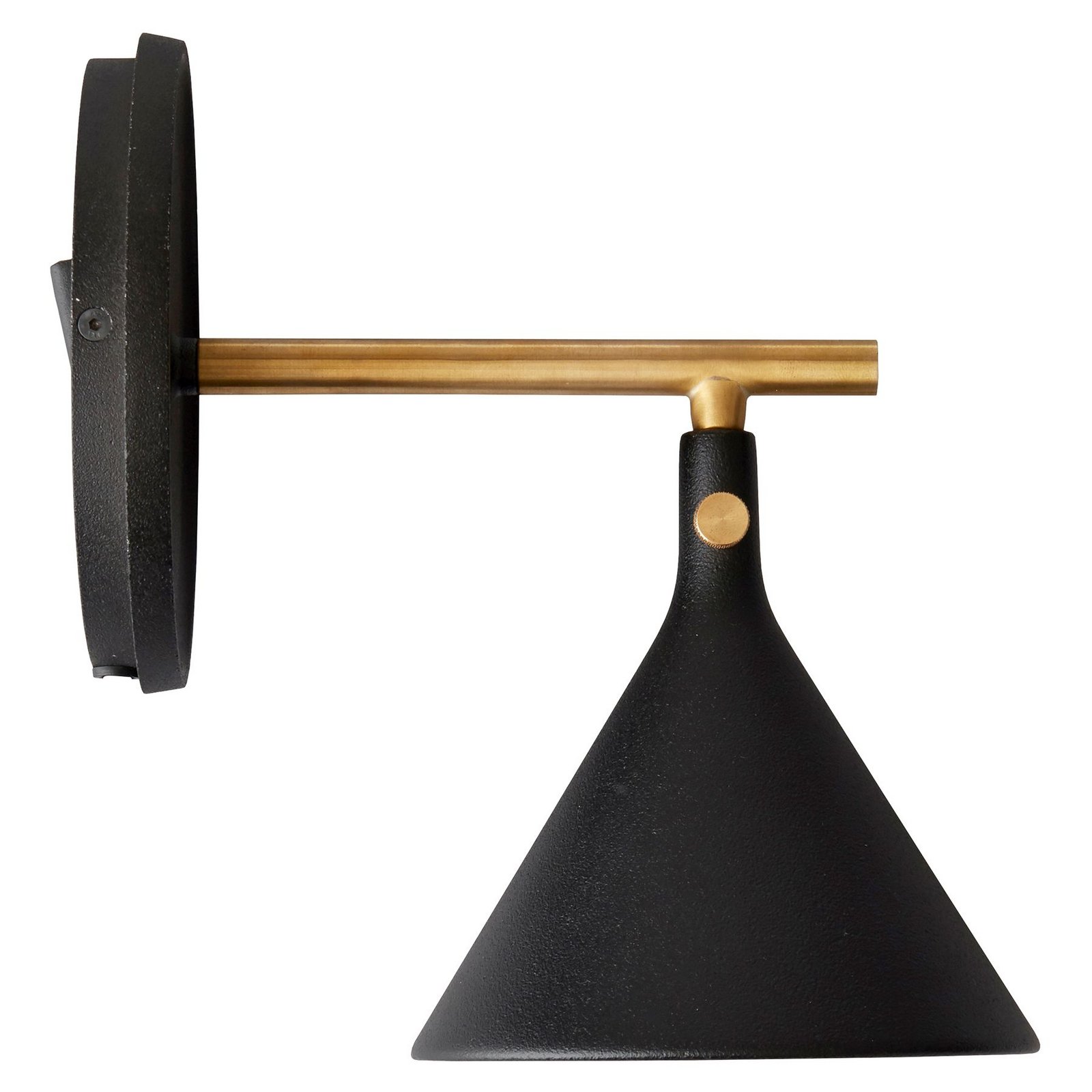 Aplique de pared LED Audo Cast Sconce, negra, IP44, atenuador