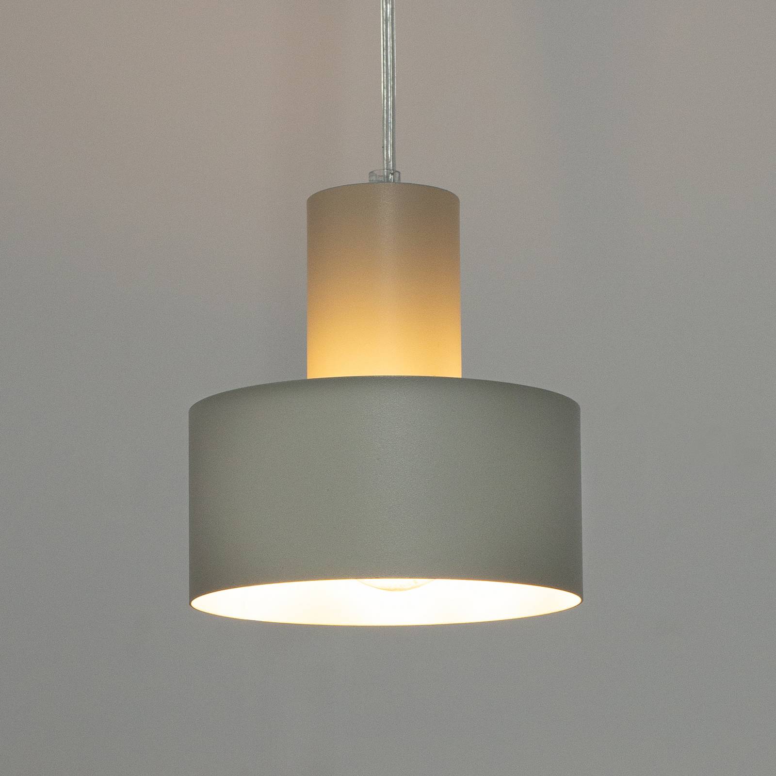 Hängeleuchte Rif S, taupe, 1-flammig, Ø 15 cm, Stahl günstig online kaufen
