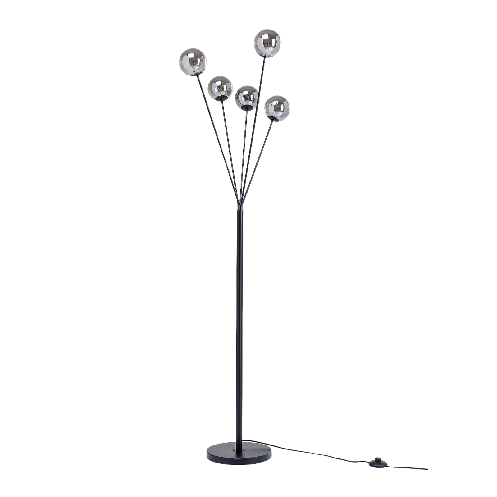 KARE Talea lámpara de pie 5 luces 156 cm negro