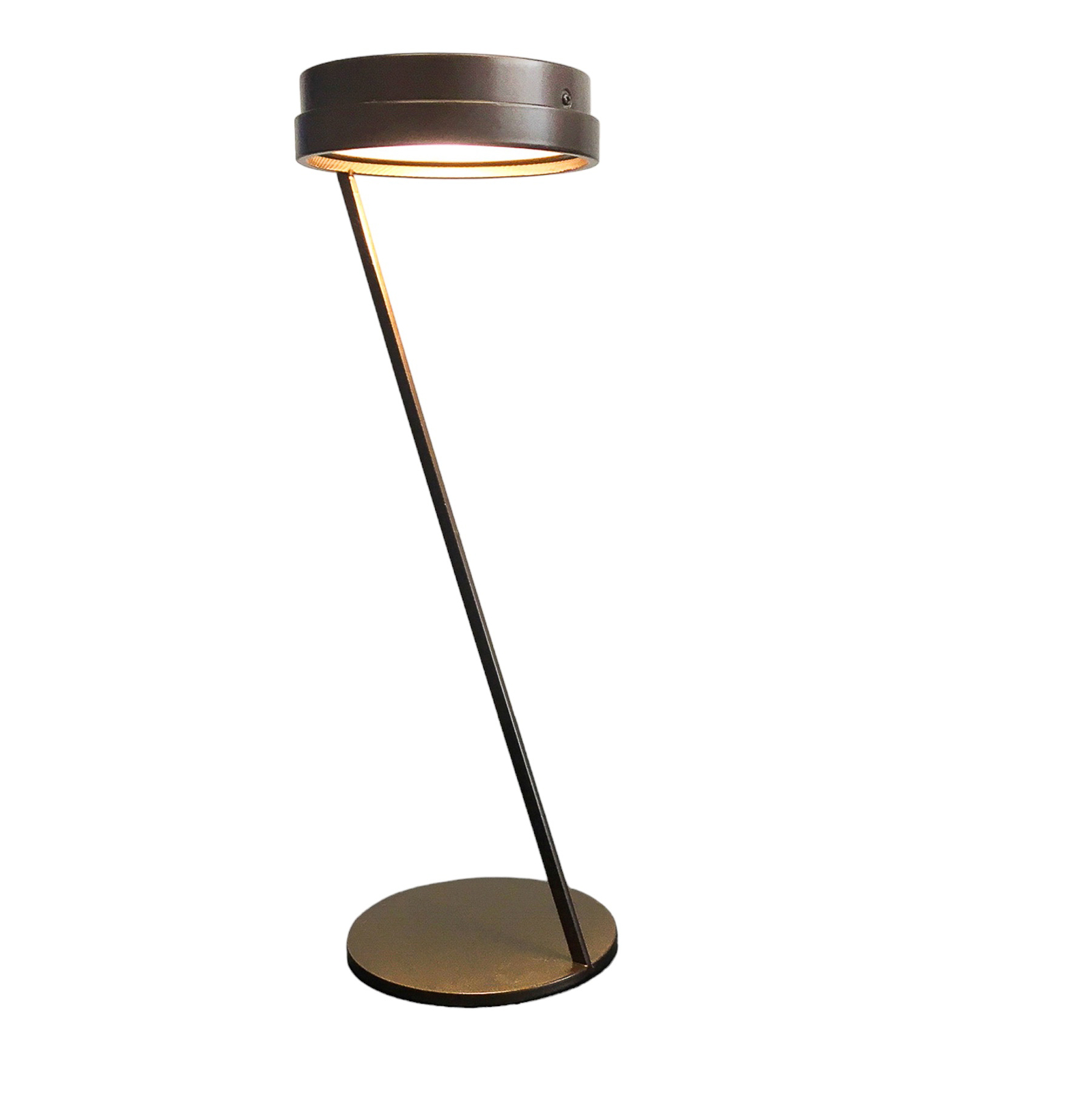 Knikerboker Zeta lampa stołowa LED czujnik, kawowa