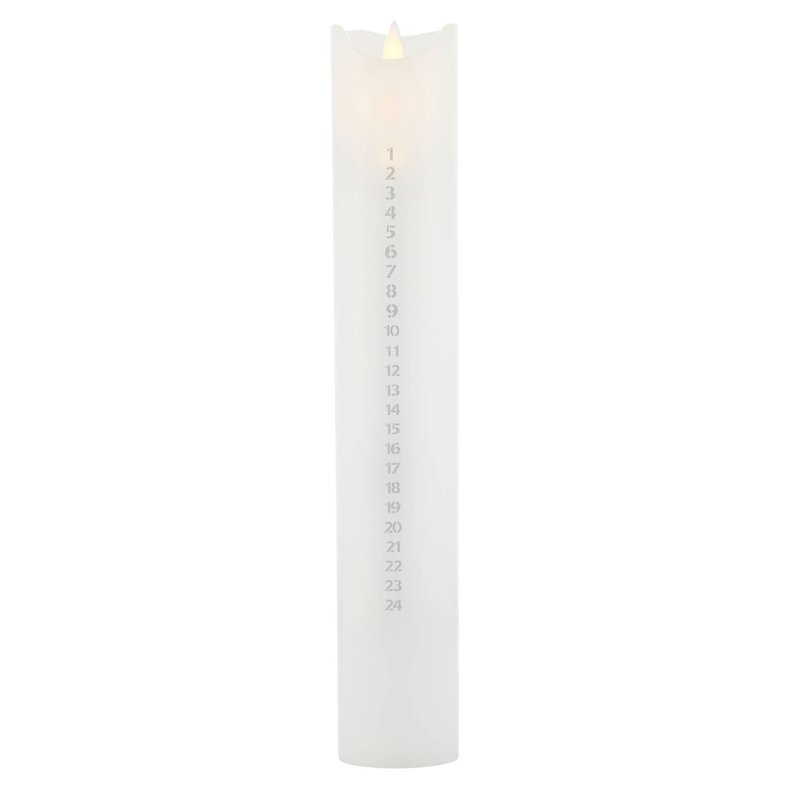 Adventskerze »LED-Kerzen Advent Calendar silberfarben«