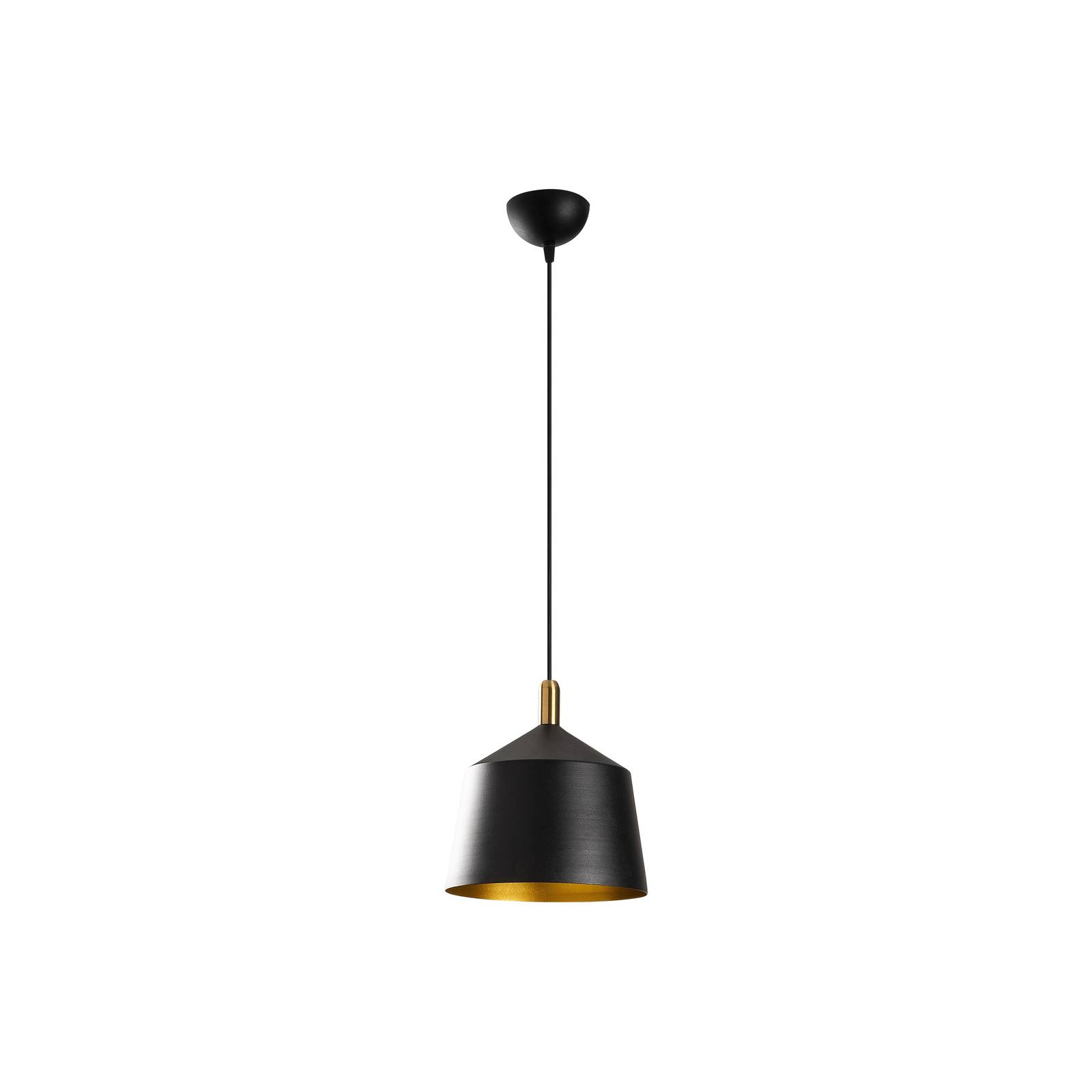 Hängeleuchte Saglam 3720 1-flg. Ø25cm schwarz/gold