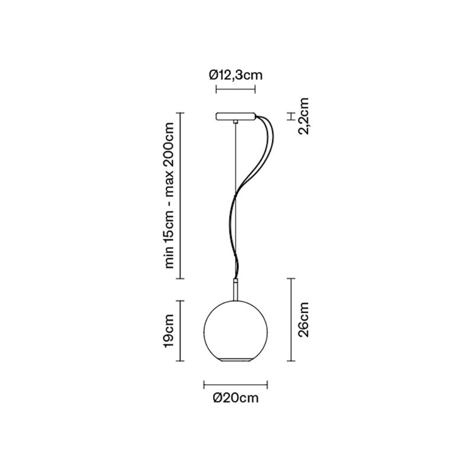 Beluga Royal Candeeiro Suspenso Diameter 20 Titanium - Fabbian