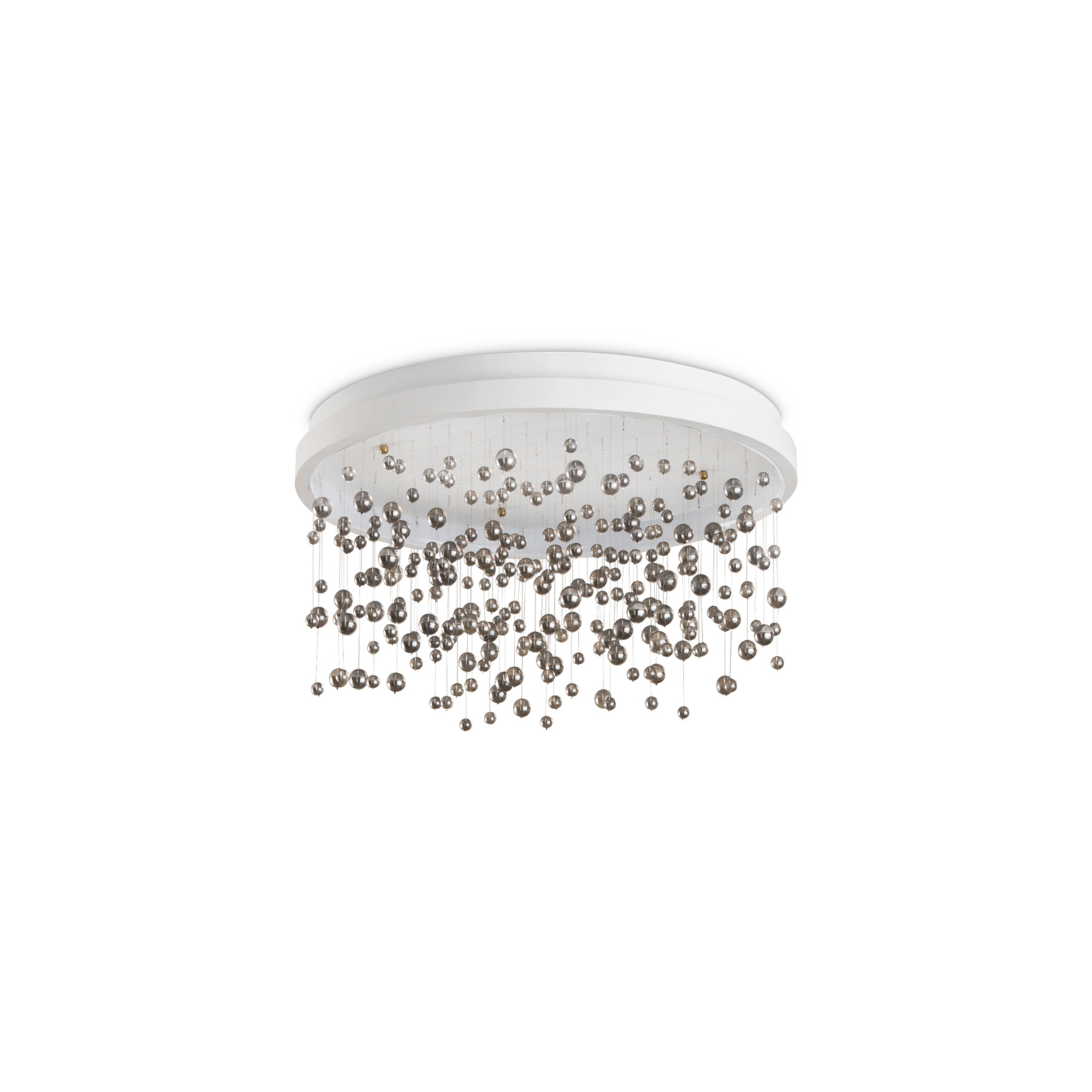 Ideal Lux LED ceiling light Armony white metal glass, Ø 50 cm