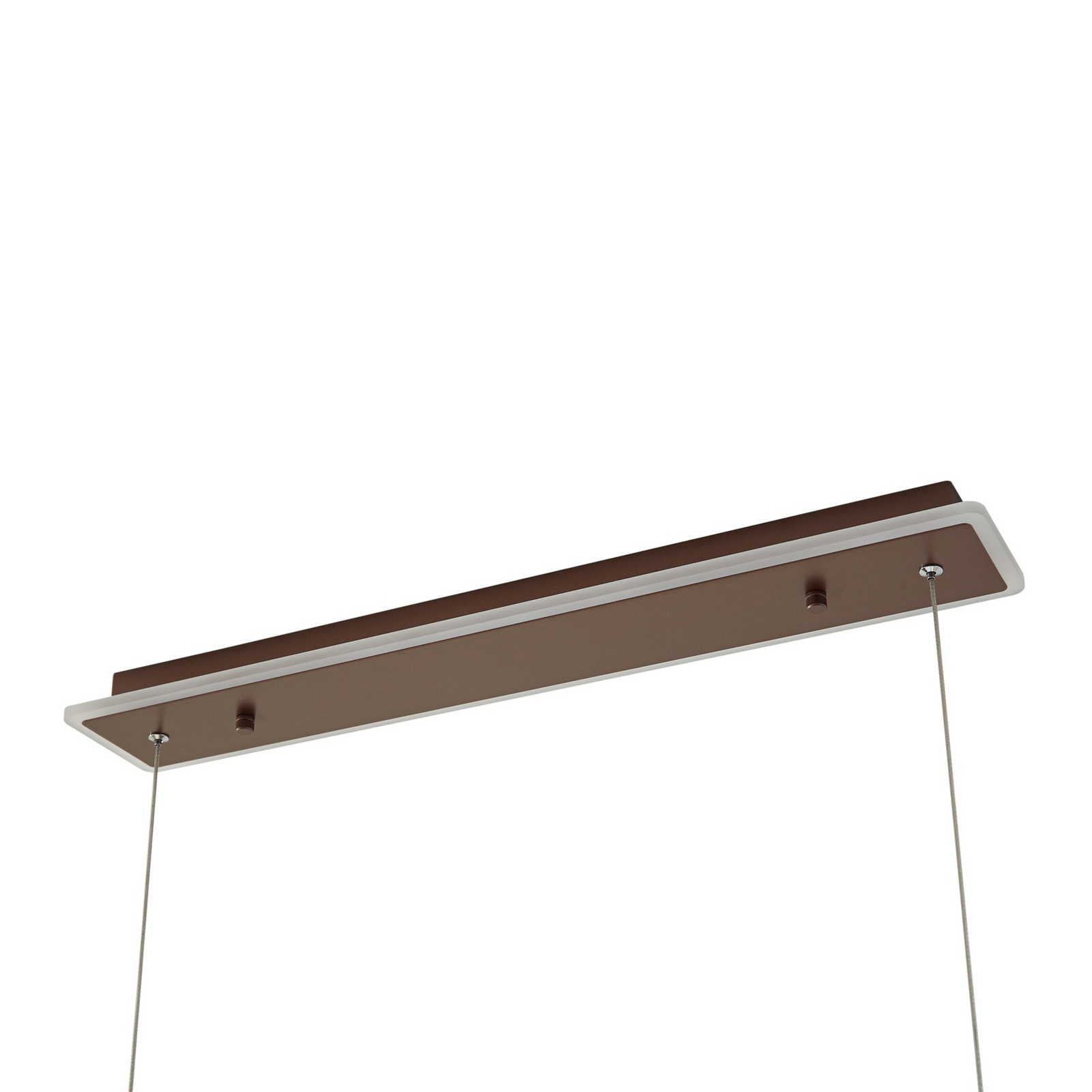 Lucande LED-Hängeleuchte Kolo, 86 cm, 2-flg., braun, dimmbar