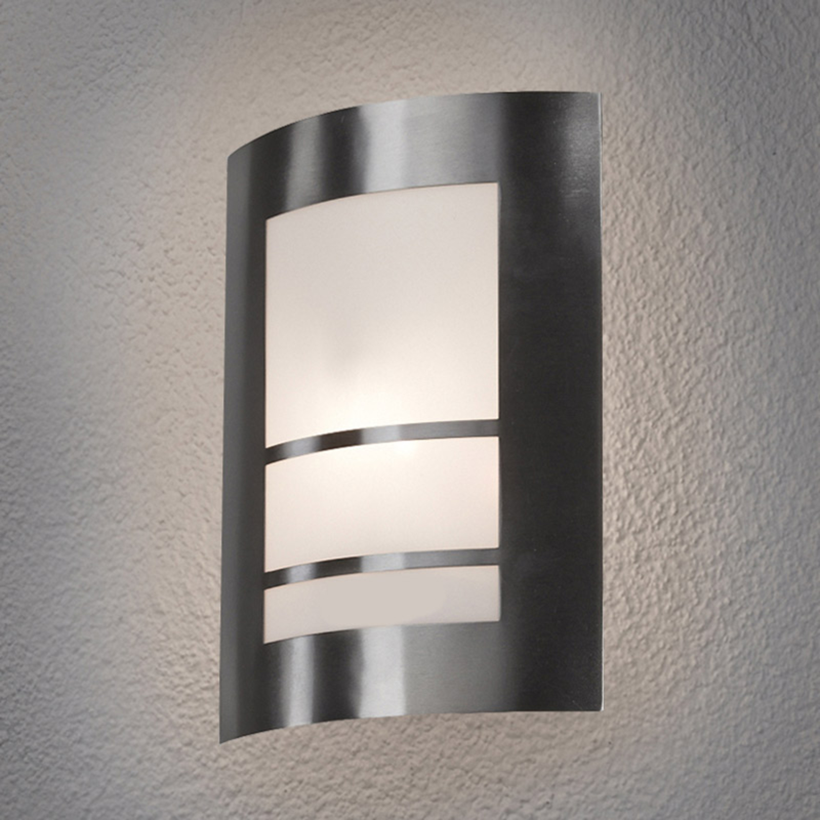 Vakker LED-utelampe for vegg Katalea i sølv