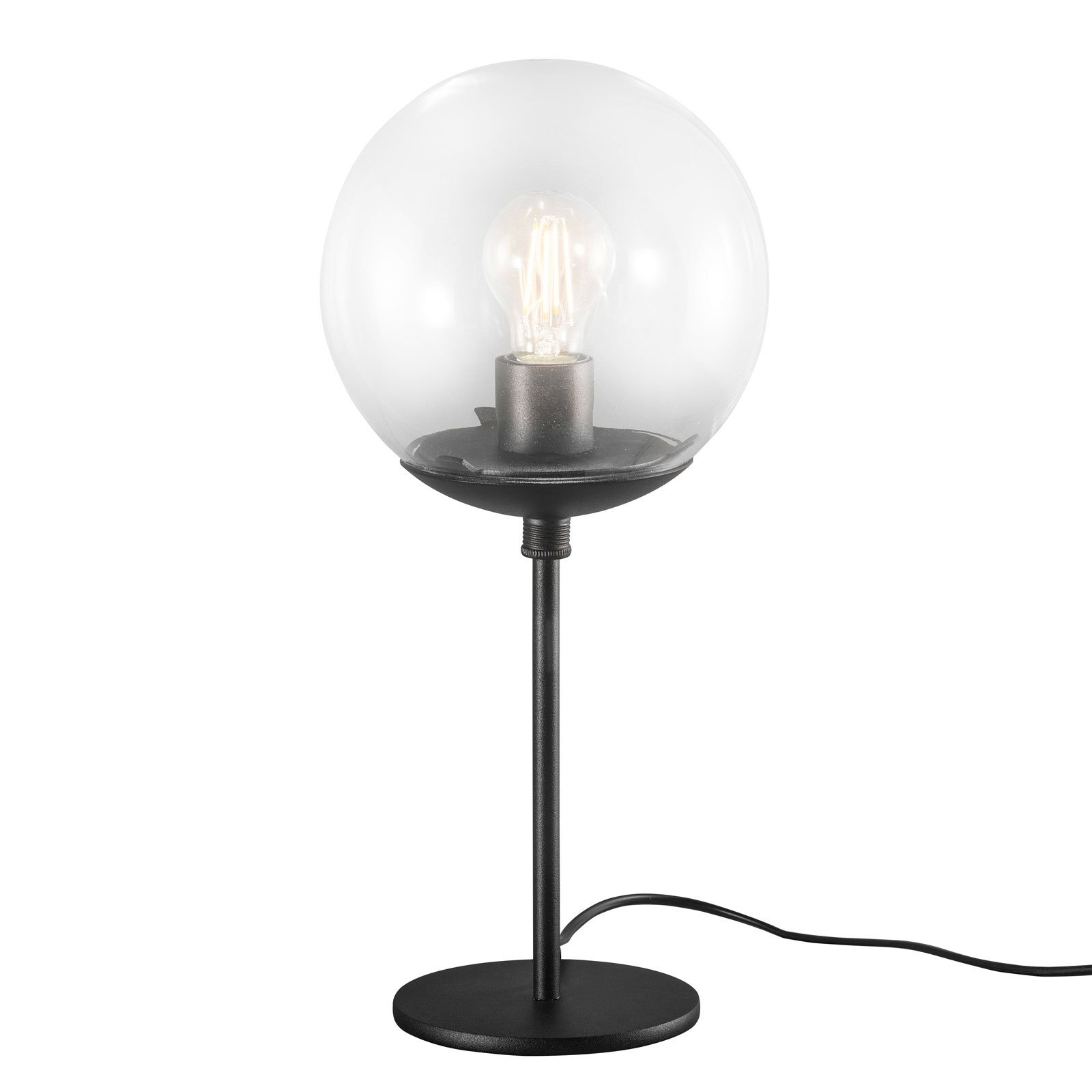 Lámpara de mesa Global Ø 20 cm negro