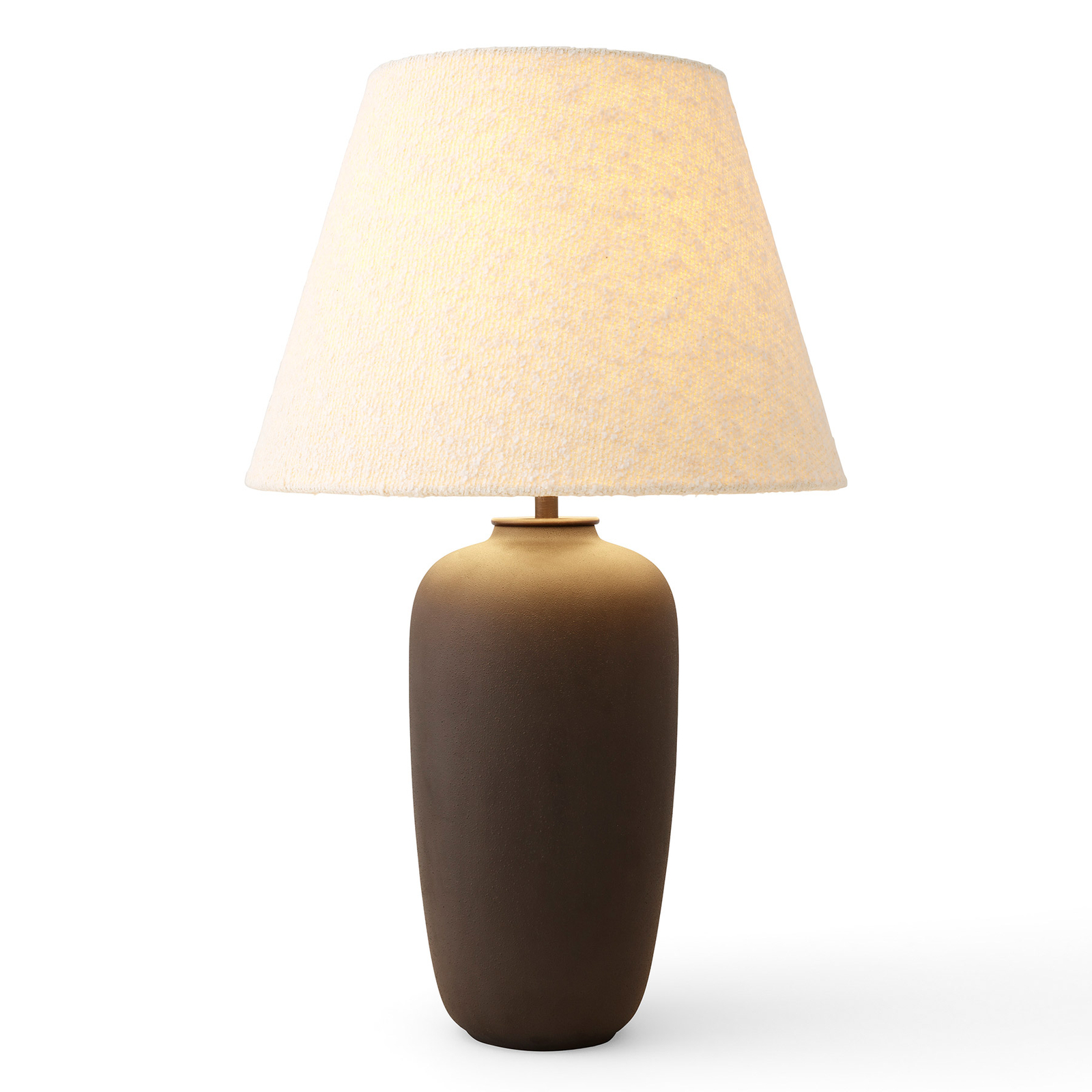 Menu Torso lampa stołowa LED, brązowa/biała, 57 cm