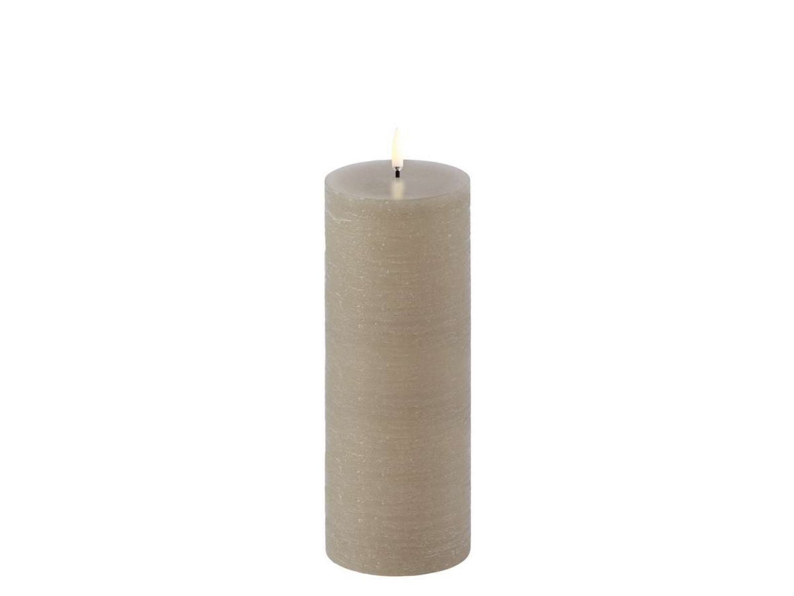 Pillar Candle LED 7,8 x 20,3 cm Rustic Sandstone - Uyuni Lighting