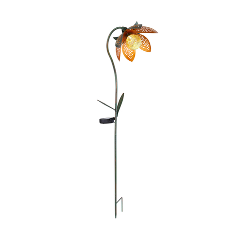 Solcelle-dekolampe 33653 jordspyd. enkel blomst