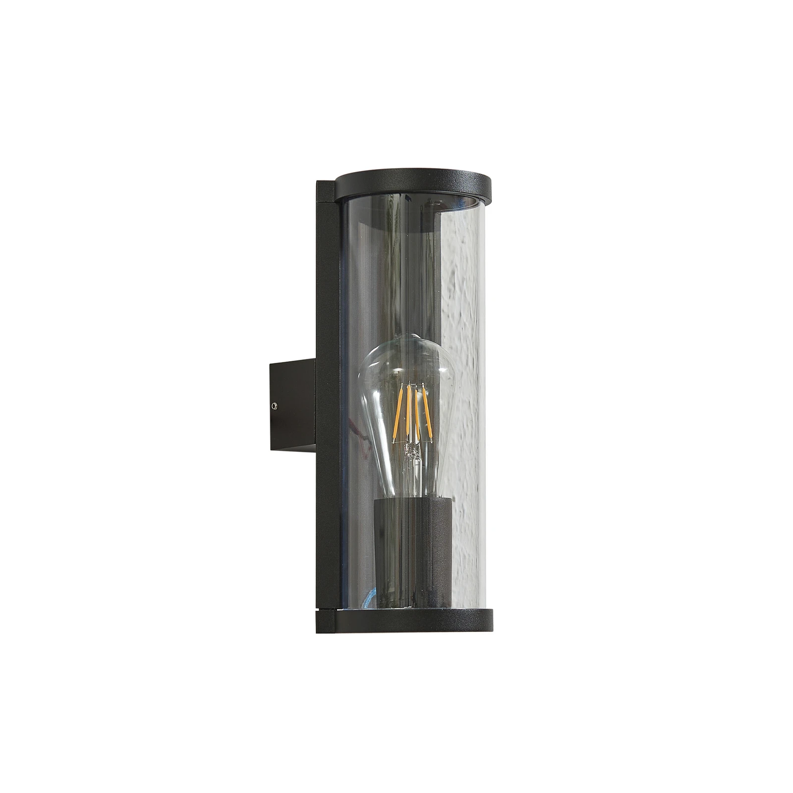 Lucande utendørs vegglampe Zanta, høyde 28,2 cm, IP65, svart