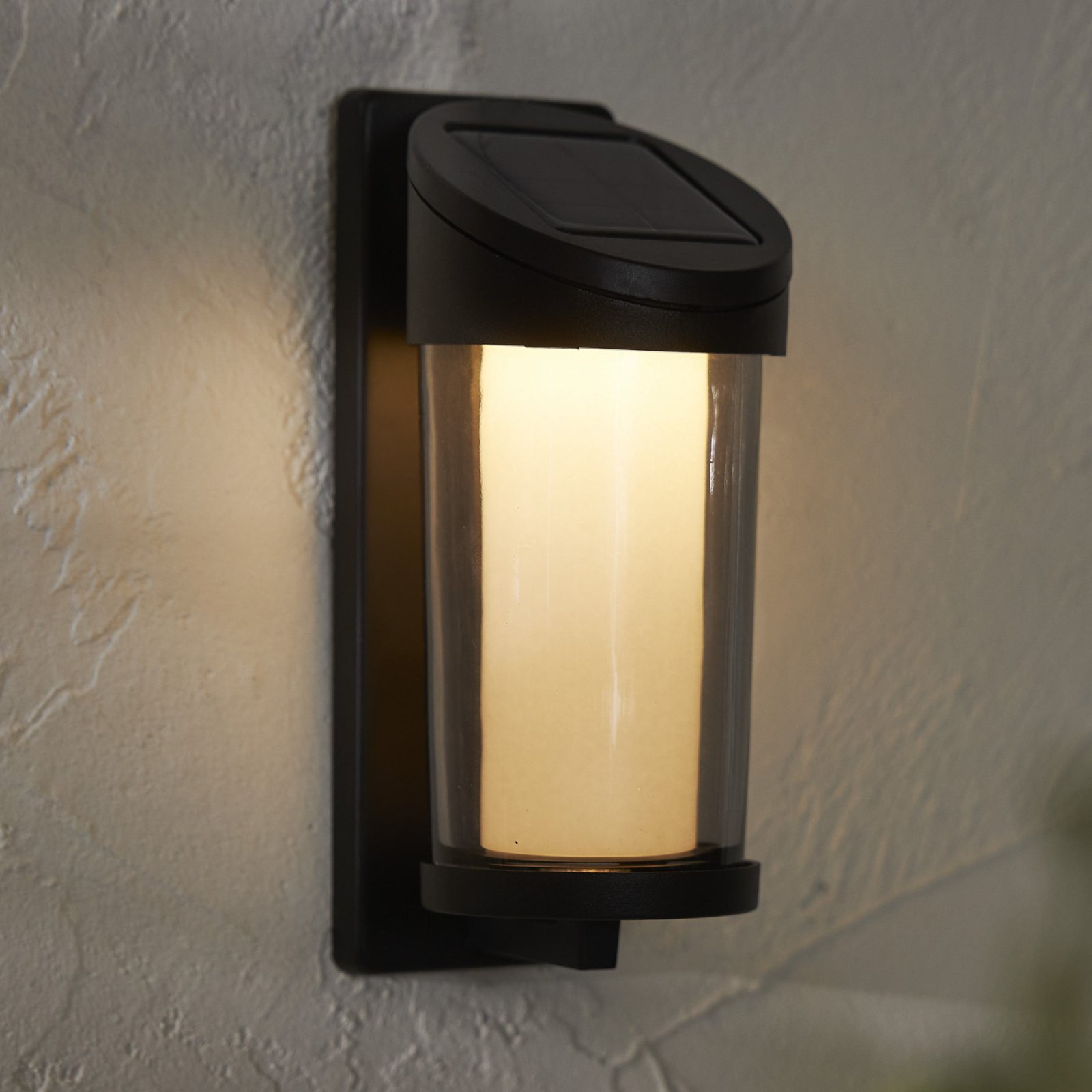 LED outdoor wall light Alippa, black Height 21 cm metal