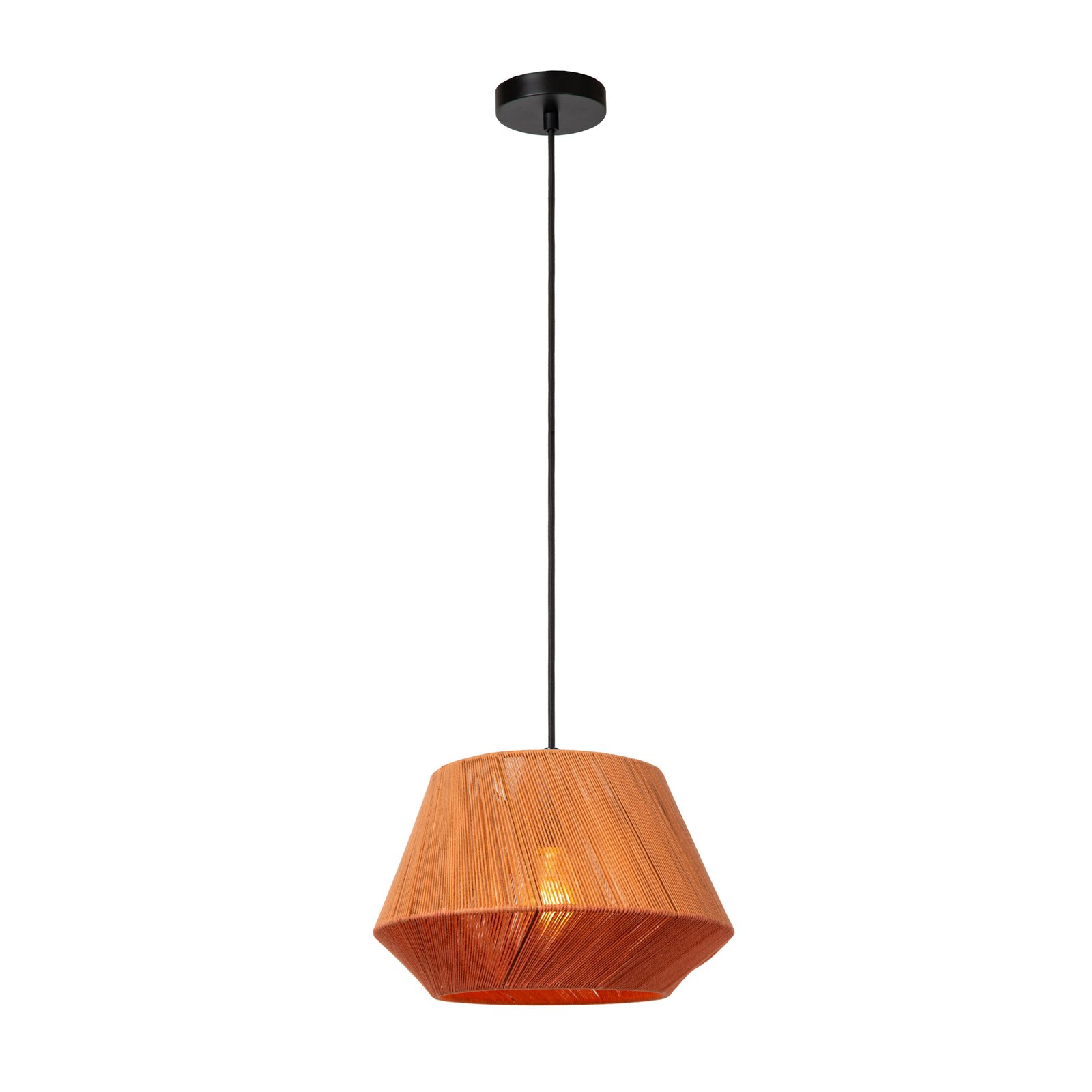 Lampa wisząca Jessica, terakota, 1-punktowa, Ø 30 cm, bawełna