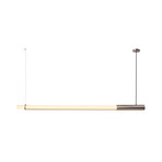 Lampada LED a sospensione In Fine, argento, lunghezza 160 cm - DCW
