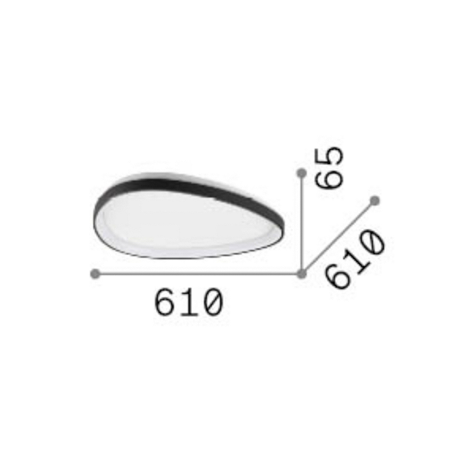 Candeeiro de teto LED IDEAL LUX Gemini, branco, 61 cm, 3000 K, DALI/PUSH Candeeiro de teto LED IDEAL LUX Gemini, branco, 61 cm, 3000 K, DALI/PUSH