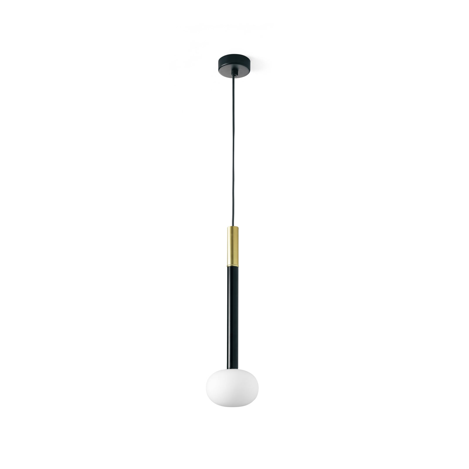 Hanglamp Mose, goud, kaphoogte 48 cm, 1-lamp, glas