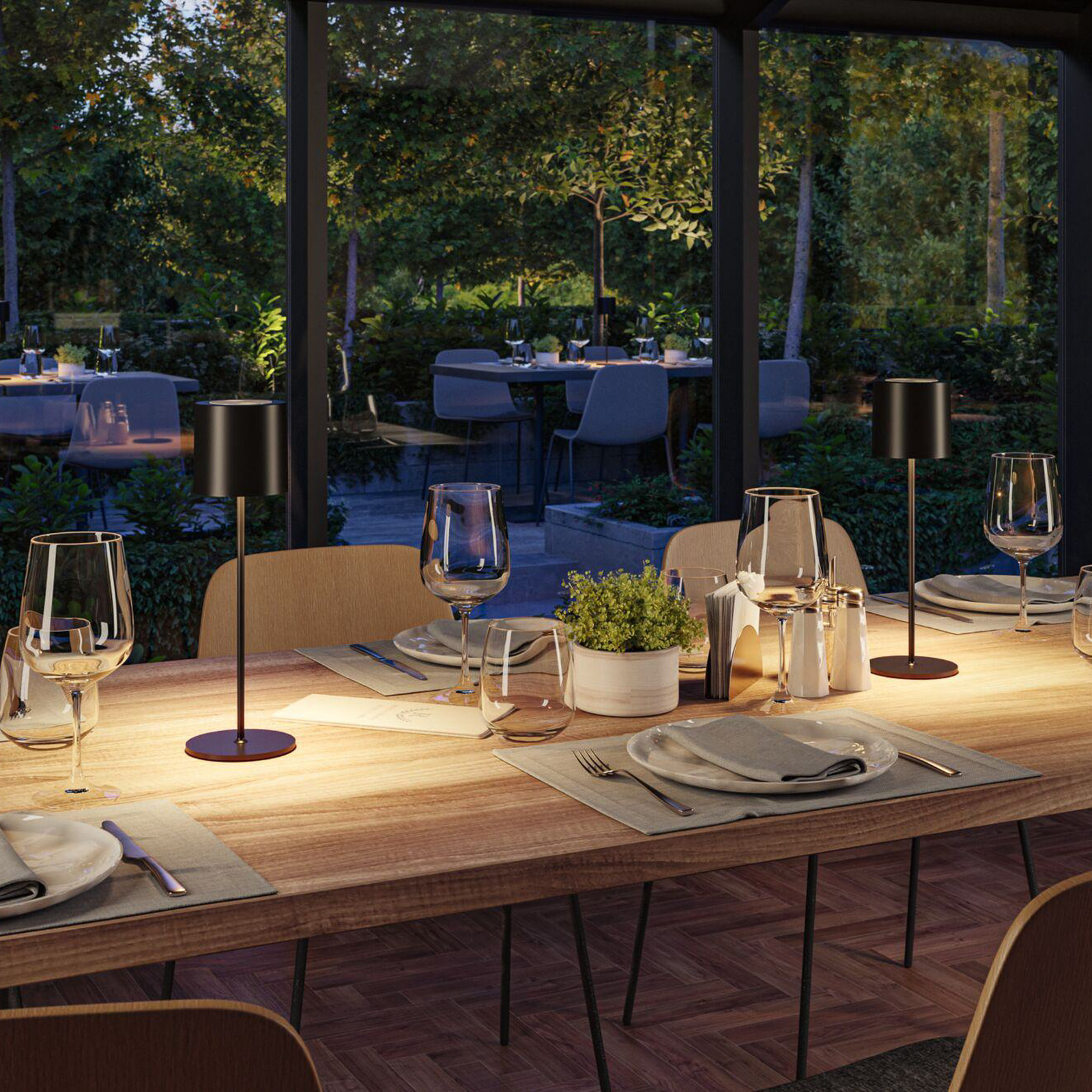 Tuni Portable Lampe de Table IP44 Matt Noir - Paulmann