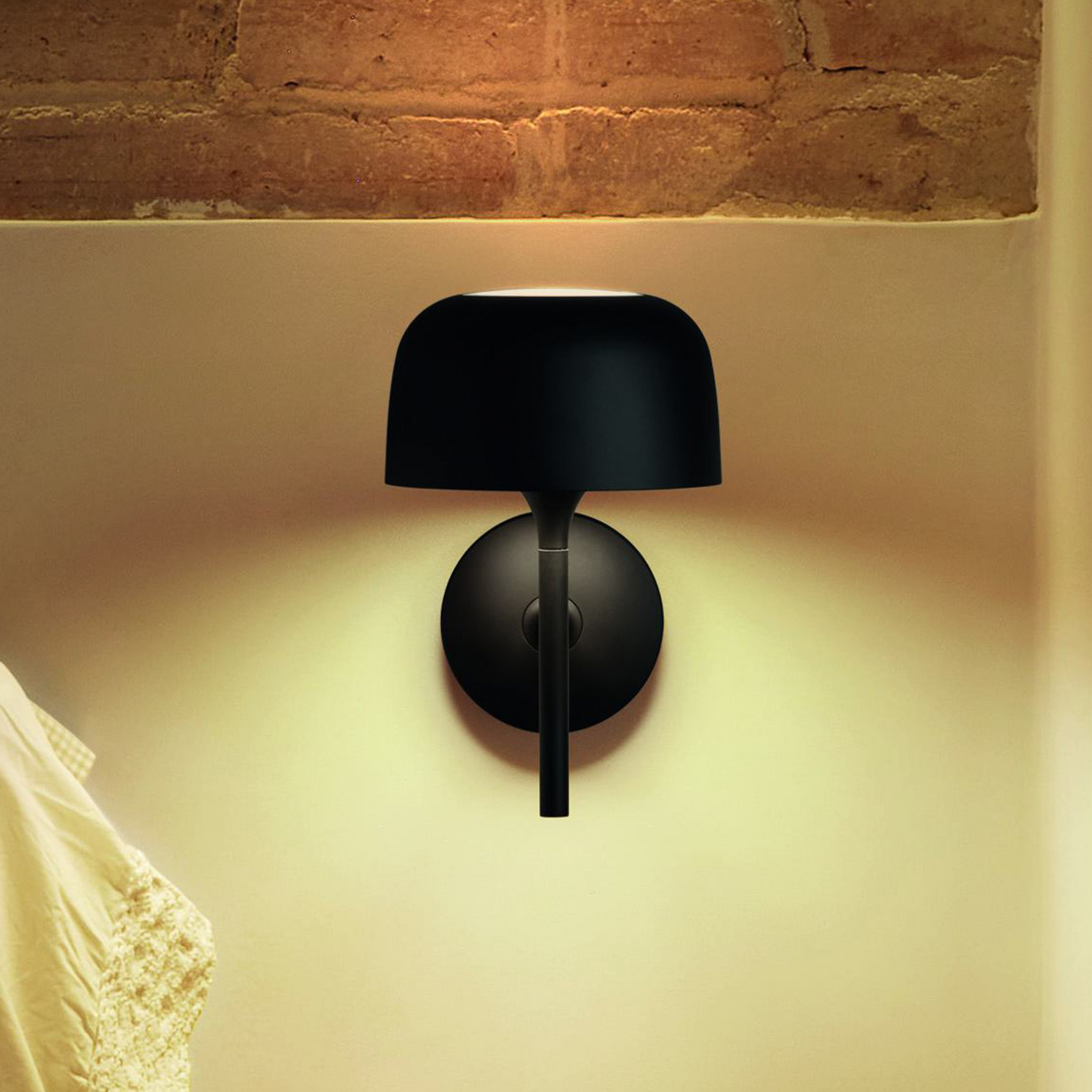 Bover Applique a LED Bol nero opaco, alluminio, altezza 27 cm